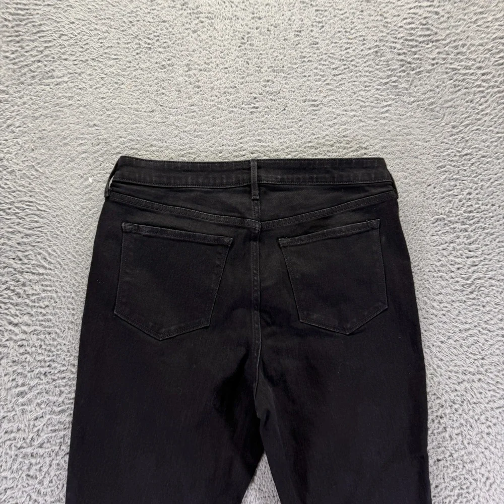Old Navy Jeans Womens 14 Black Cotton Denim Straight Leg Travel Utility Workwear